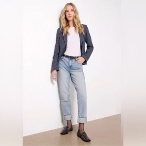 GOOD AMERICAN The Weekender Petite Cuffed Cropped Jeans - 25 - NWT